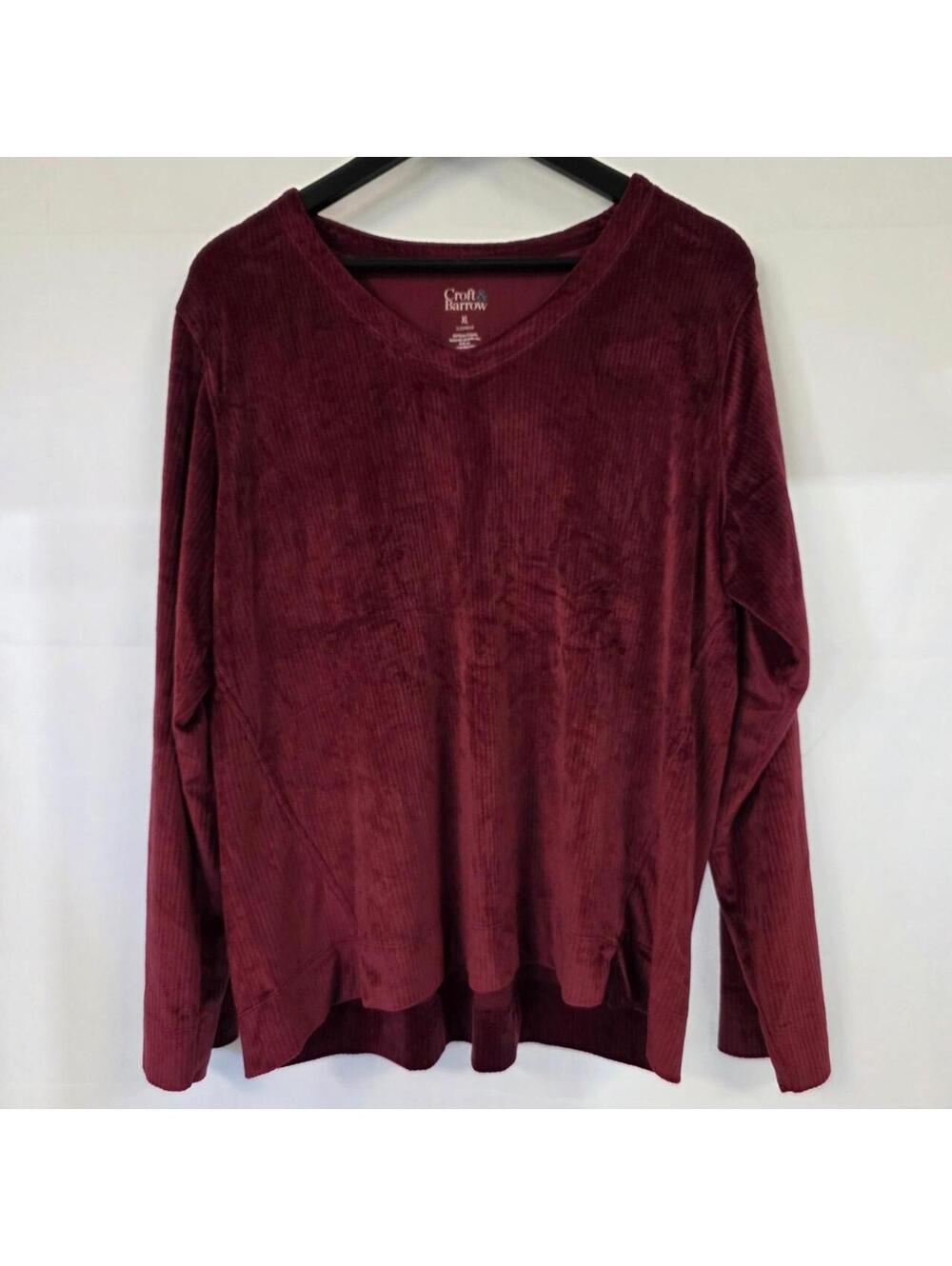 Croft & Barrow Women's Burgundy and Red Pajama